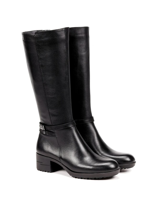 BOTA DE CAÑA ALTA NEGRA DE PIEL Fluchos ALISS F1374