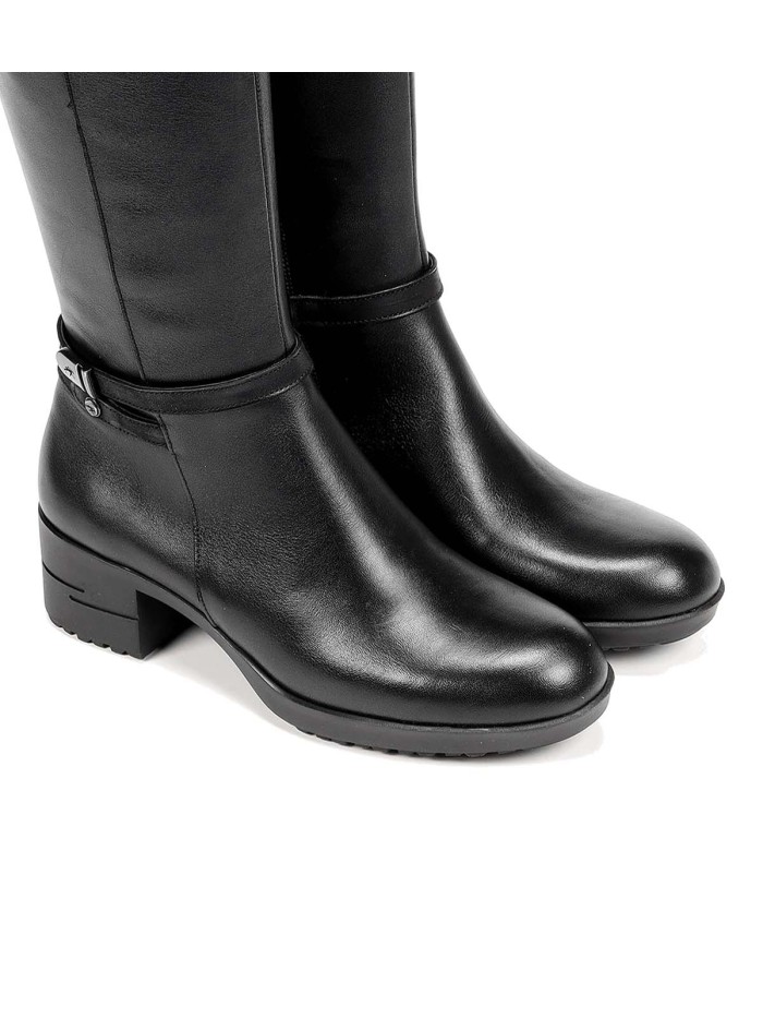 BOTA DE CAÑA ALTA NEGRA DE PIEL Fluchos ALISS F1374