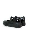 ZAPATO CON CUÑA Y HEBILLA FLUCHOS F2247 NEGRO
