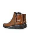 BOTÍN NEGRO DE PIEL CON CUÑA FLUCHOS LIVE F2100 CUERO