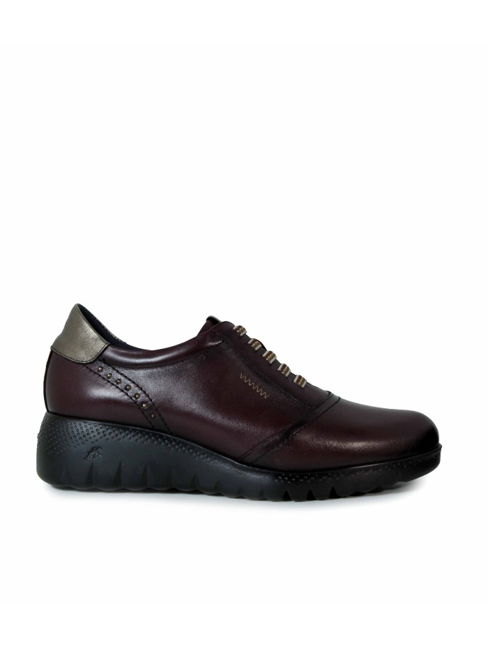ZAPATO DEPORTIVO DE PIEL FLUCHOS LIVE F2096 BURDEOS