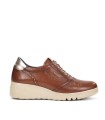 ZAPATO SPORT MUJER DE PIEL FLUCHOS LIVE F2096 MARRÓN