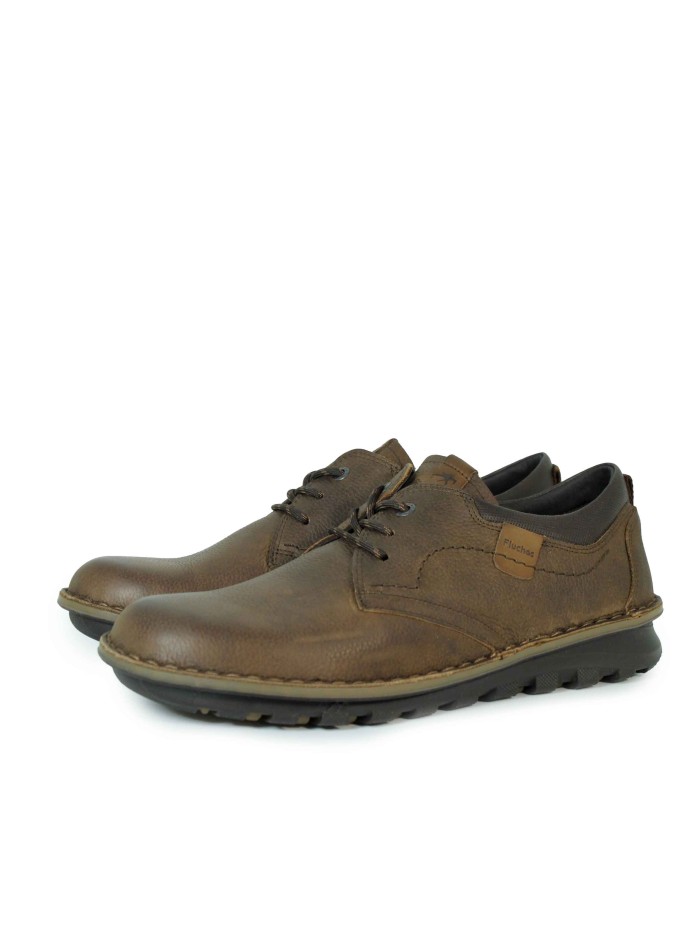 ZAPATILLAS CONFORT CON CORDONES FLUCHOS F2258 PIEDRA