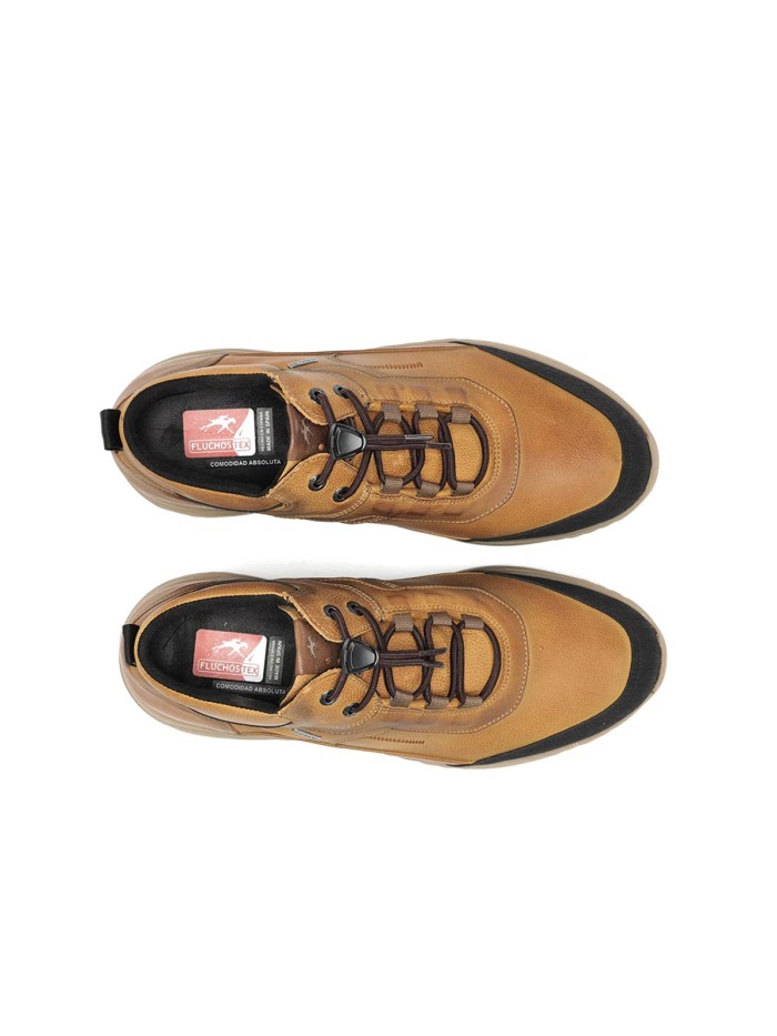 BOTÍN CASUAL CON CORDONES FLUCHOS F2295 AMARILLO