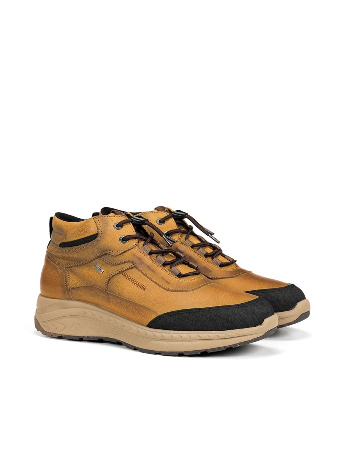 BOTÍN CASUAL CON CORDONES FLUCHOS F2295 AMARILLO