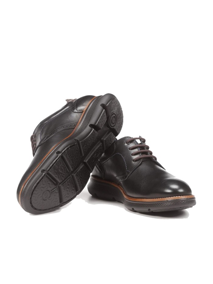 ZAPATO DE PIEL NEGRO CON CORDONES FLUCHOS WILLIAM F1351