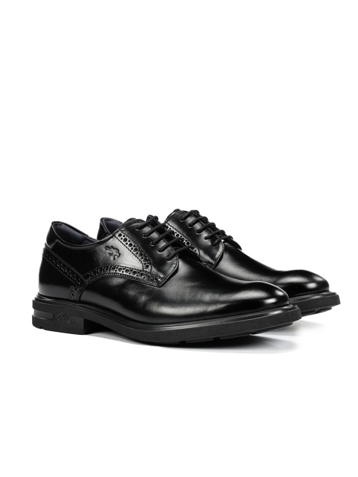 ZAPATOS HOMBRE CORDONES NEGRO FLUCHOS BELGAS 630