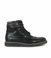 BOTÍN DE PIEL PLANOS CON CORDONES FLUCHOS F2322 NEGRO