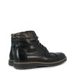 BOTÍN DE PIEL PLANOS CON CORDONES FLUCHOS F2322 NEGRO