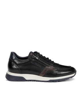 ZAPATILLAS DEPORTIVAS NEGRAS DE PIEL HOMBRE FLUCHOS LOUIS F1600