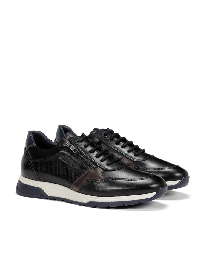 ZAPATILLAS DEPORTIVAS NEGRAS DE PIEL HOMBRE FLUCHOS LOUIS F1600