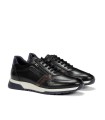 ZAPATILLAS DEPORTIVAS NEGRAS DE PIEL HOMBRE FLUCHOS LOUIS F1600