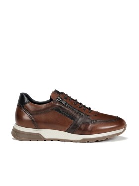ZAPATILLAS CASUAL PARA HOMBRE EN PIEL MARRÓN FLUCHOS F1600