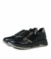 ZAPATILLAS CASUALES CON DETALLES METALIZADOS FLUCHOS F2308 NEGRO
