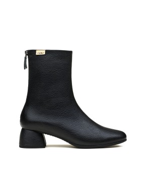 BOTINES DE PIEL DE MUJER CON TACÓN BAJO NEGRO GAIMO CHUCK