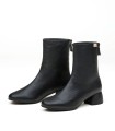BOTINES DE PIEL DE MUJER CON TACÓN BAJO NEGRO GAIMO CHUCK