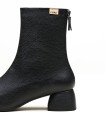BOTINES DE PIEL DE MUJER CON TACÓN BAJO NEGRO GAIMO CHUCK
