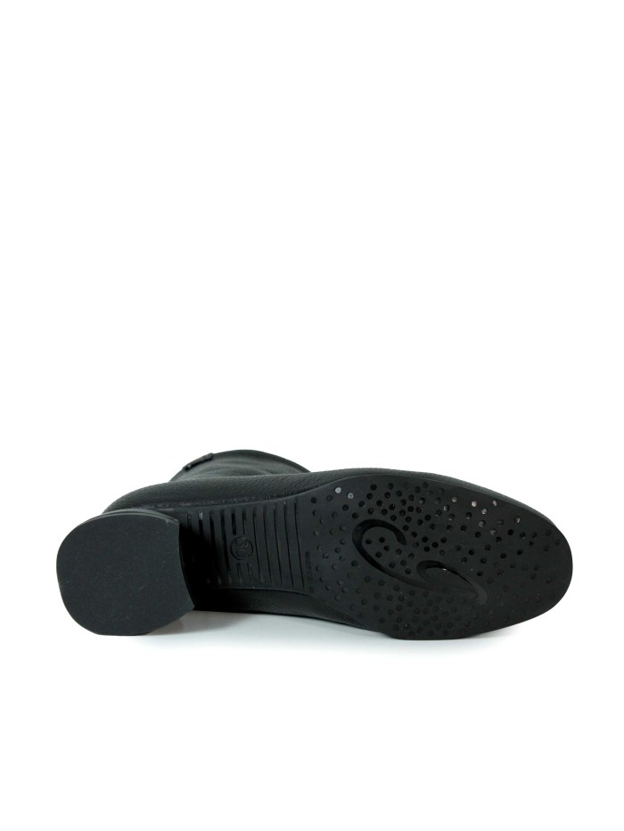 BOTINES DE PIEL DE MUJER CON TACÓN BAJO NEGRO GAIMO CHUCK
