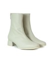 BOTINES DE PIEL DE MUJER CON TACÓN BAJO BEIGE GAIMO CHUCK