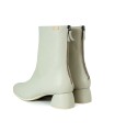 BOTINES DE PIEL DE MUJER CON TACÓN BAJO BEIGE GAIMO CHUCK