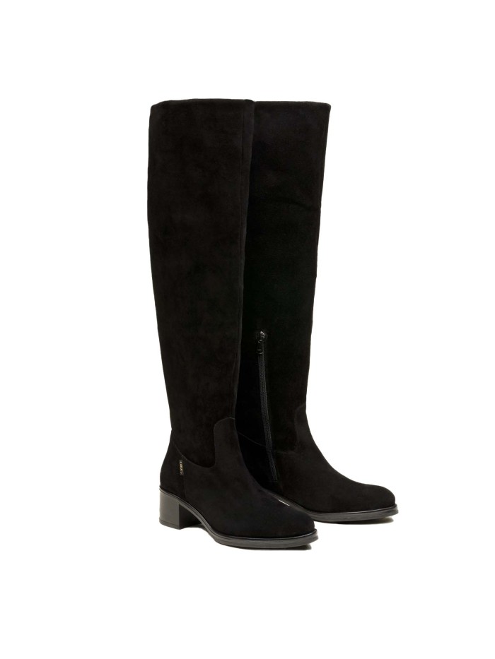 BOTA DE CAÑA ALTA CON TACÓN EN TENDENCIA GAIMO ADELAIS NEGRO