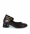 ZAPATO BAILARINA DE TACÓN BAJO GAIMO CHANTAL CHOCOLATE