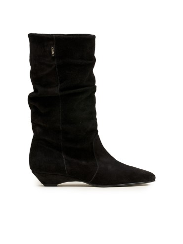 BOTAS DE PIEL DE MUJER CON TACÓN BAJO GAIMO MARGARIT NEGRO