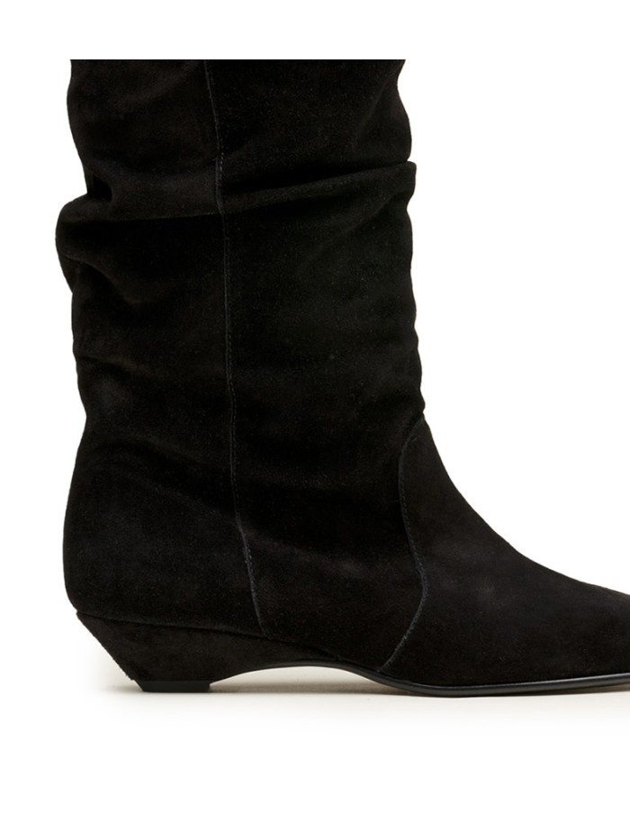 BOTAS DE PIEL DE MUJER CON TACÓN BAJO GAIMO MARGARIT NEGRO