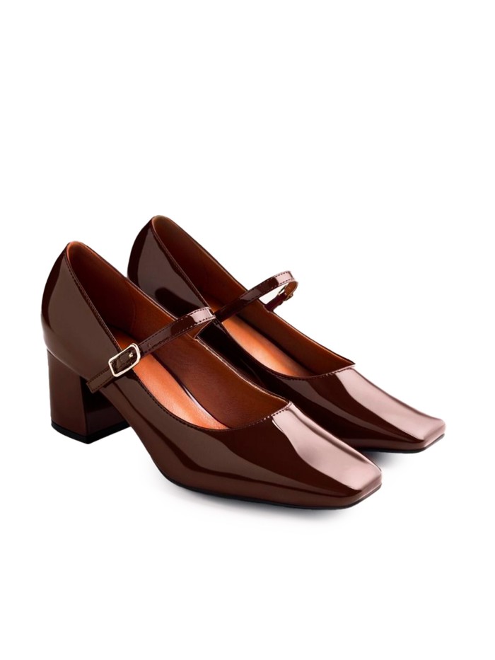 ZAPATOS MARY-JANE EFECTO CHAROL GIOSEPPO WINDHAM MARRÓN