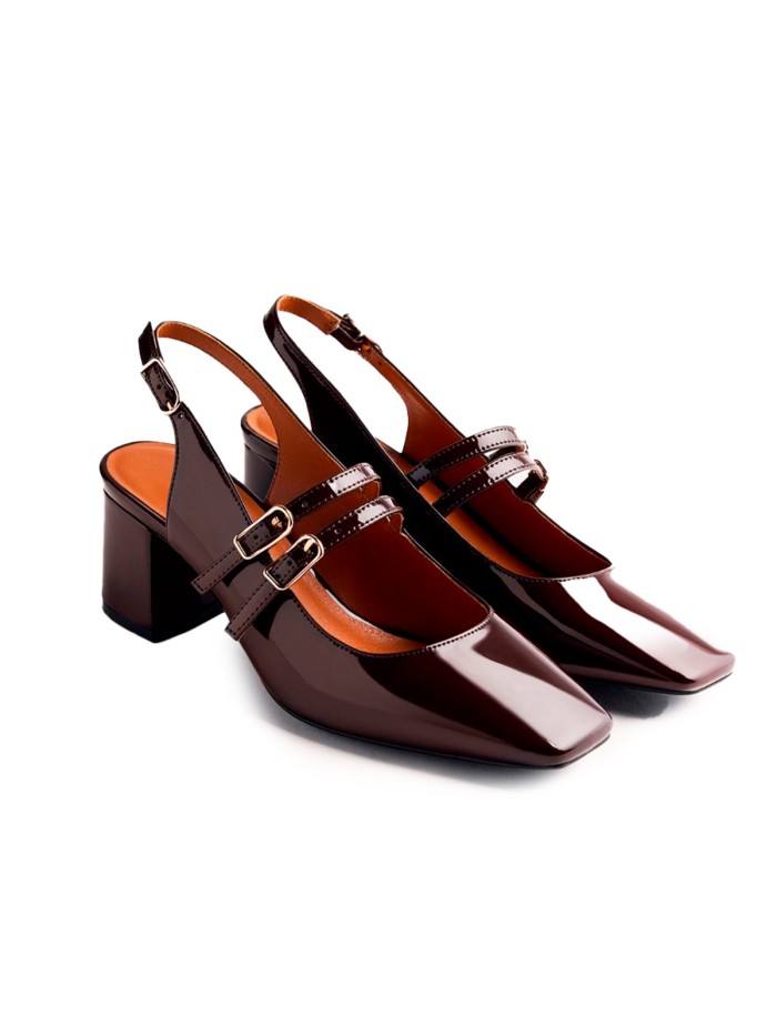 ZAPATOS MARY-JANE EFECTO CHAROL GIOSEPPO SODUS MARRÓN