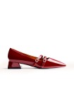 ZAPATOS TACÓN BAJO EFECTO CHAROL GIOSEPPO LUCAN BURDEOS