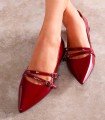 ZAPATOS TACÓN BAJO EFECTO CHAROL GIOSEPPO LUCAN BURDEOS