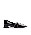 ZAPATOS TACÓN BAJO ESTILO CHAROL GIOSEPPO LUCAN NEGRO