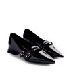 ZAPATOS TACÓN BAJO ESTILO CHAROL GIOSEPPO LUCAN NEGRO