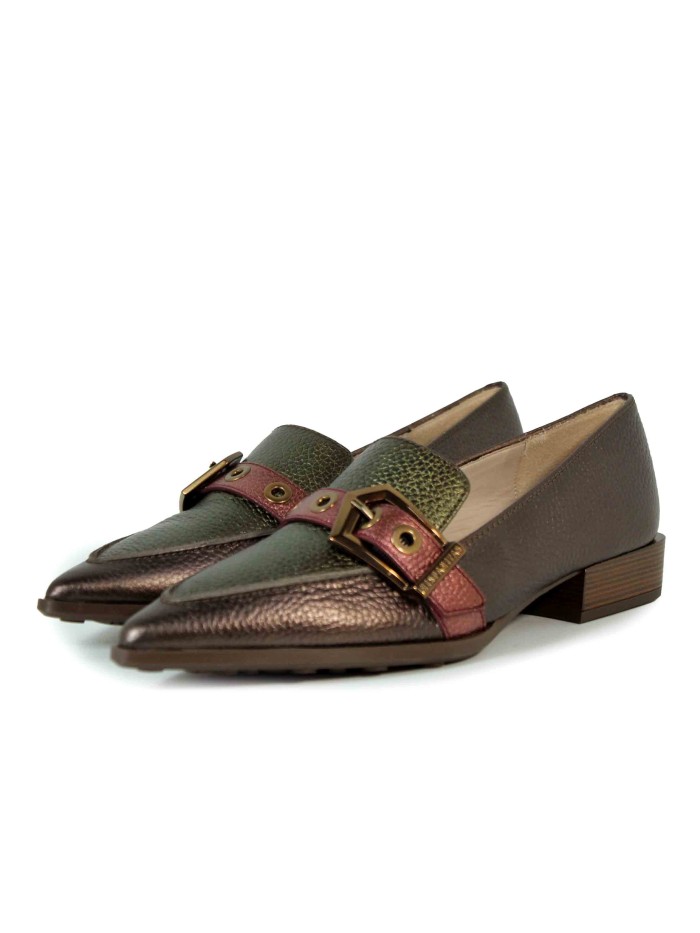 MOCASÍN CON HEBILLA METALIZADOS HISPANITAS CHI254262 MULTICOLOR