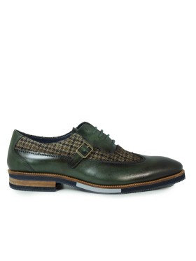 ZAPATOS COMBINADOS CON CORDONES Y HEBILLA KEEP HONEST 0350 VERDE