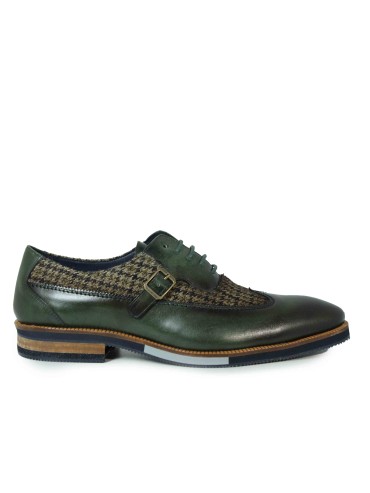 ZAPATOS COMBINADOS CON CORDONES Y HEBILLA KEEP HONEST 0350 VERDE