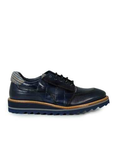 ZAPATOS COMBINADOS CON CORDONES Y HEBILLA KEEP HONEST 0323 MARINO