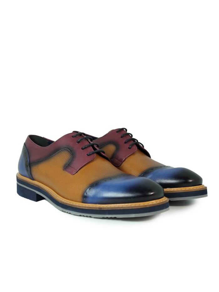 ZAPATOS COMBINADOS CON CORDONES Y HEBILLA KEEP HONEST 01140 MARINO