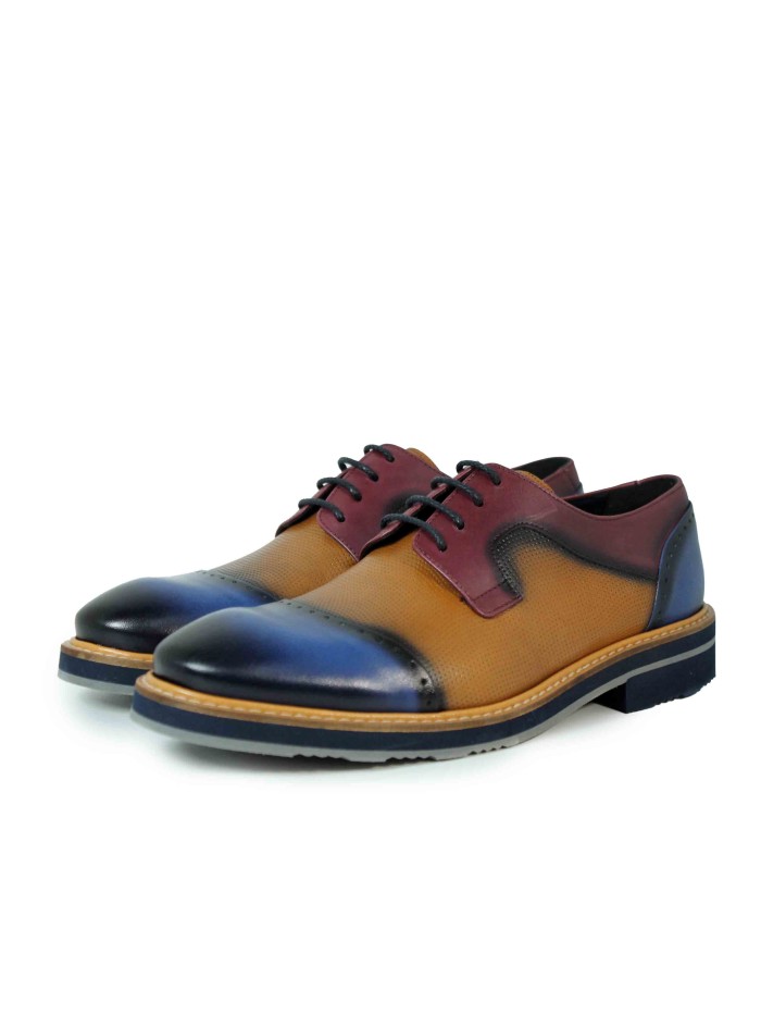 ZAPATOS COMBINADOS CON CORDONES Y HEBILLA KEEP HONEST 01140 MARINO