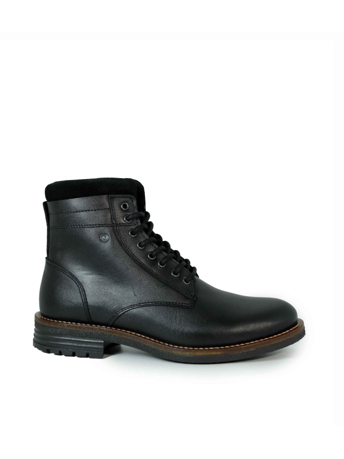 BOTÍN DE PIEL CON CORDONES MESQUITA SHOES 4801 NEGRO