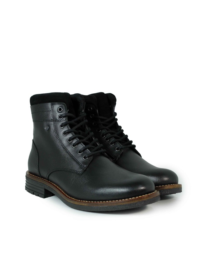 BOTÍN DE PIEL CON CORDONES MESQUITA SHOES 4801 NEGRO
