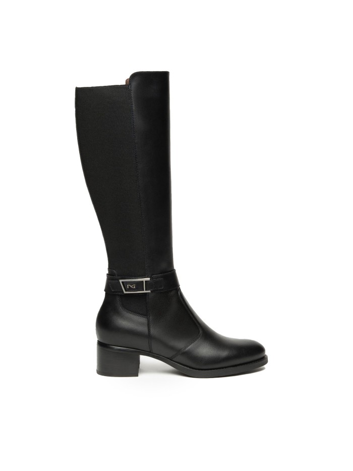 BOTAS DE PIEL TACÓN NERO GIARDINI 14643 NEGRO