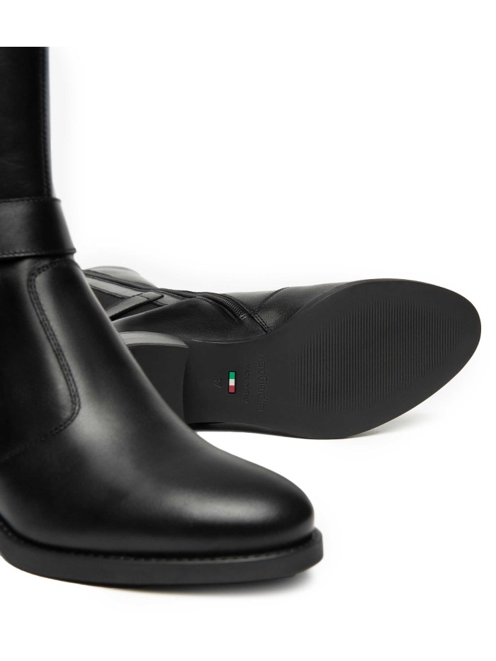 BOTAS DE PIEL TACÓN NERO GIARDINI 14643 NEGRO