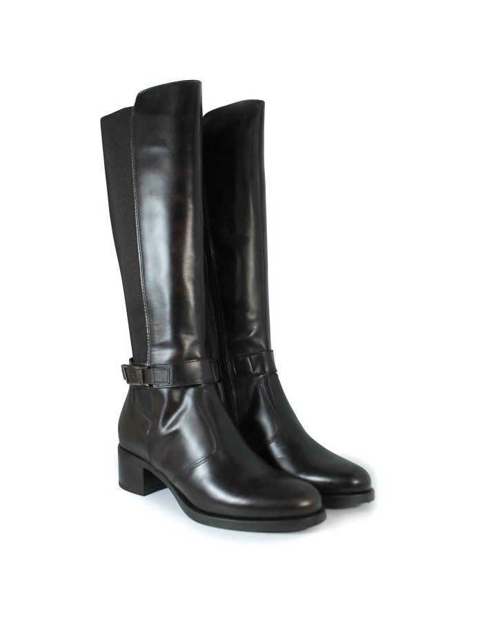 BOTAS DE PIEL TACÓN NERO GIARDINI 14643 CUERO