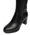 BOTAS DE PIEL TACÓN ALTO NERO GIARDINI 14600 NEGRO