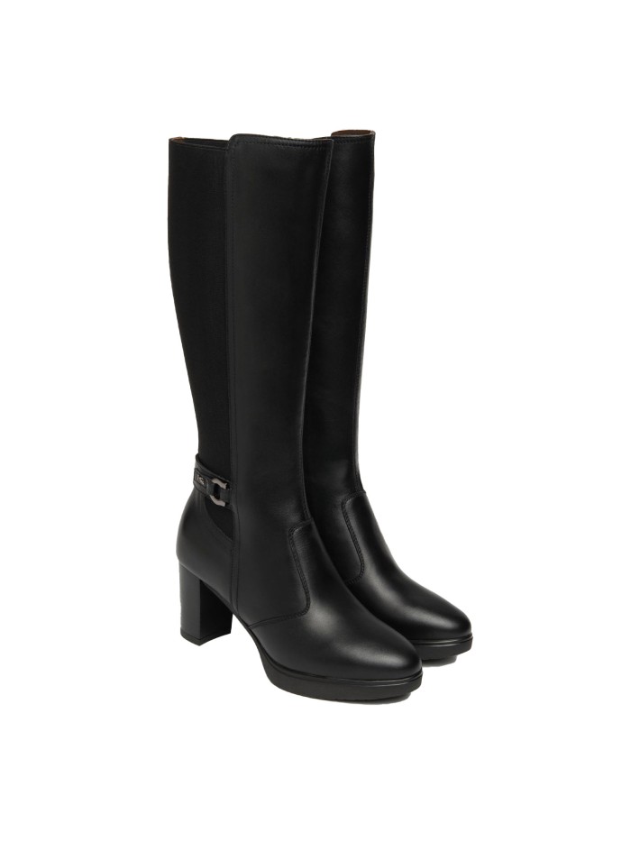 BOTAS DE PIEL TACÓN ALTO NERO GIARDINI 14600 NEGRO