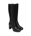 BOTAS DE PIEL TACÓN ALTO NERO GIARDINI 14600 NEGRO