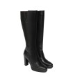 BOTAS DE PIEL TACÓN ALTO NERO GIARDINI 14610 NEGRO