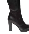 BOTAS DE PIEL TACÓN ALTO NERO GIARDINI 14610 NEGRO